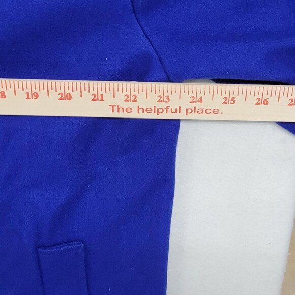 Vintage Roaman’s Wool Coat | Size 2XL | Navy Blue | Made in USA | Shoulder Pads - Picture 4 of 6